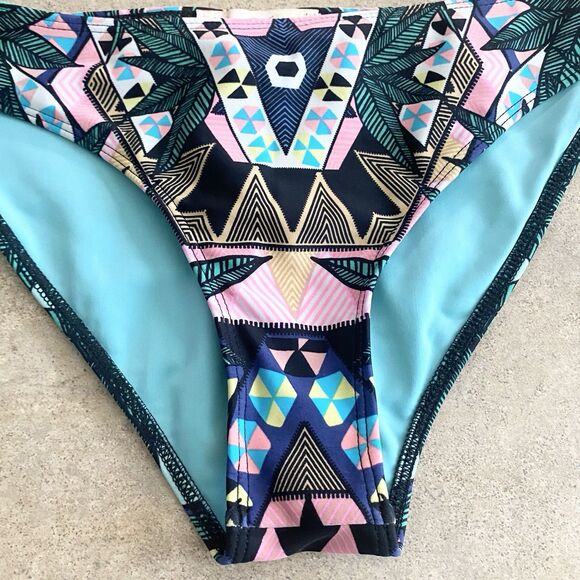 Mara Hoffman Womens Size Medium Geometric Bikini Swim Bottom Black Multicolor - Picture 3 of 7
